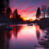 Truckee River Sunset Reflection