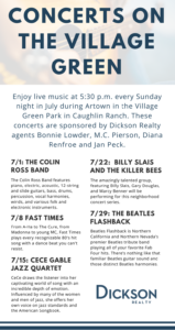 Concerts on the Village Green Reno Artown Schedule