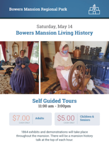 May calendar of events in Reno - Bowers Mansion Living History