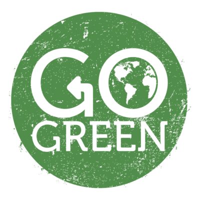 Go green. Save the environment.